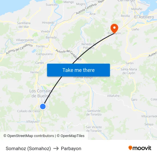 Somahoz (Somahoz) to Parbayon map