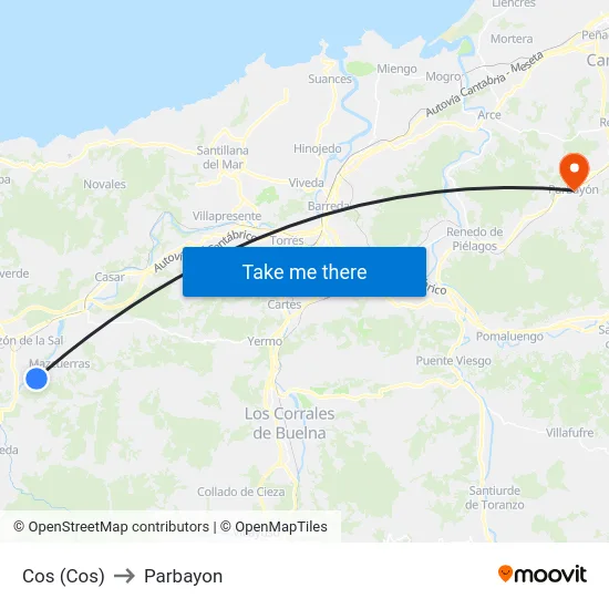 Cos (Cos) to Parbayon map