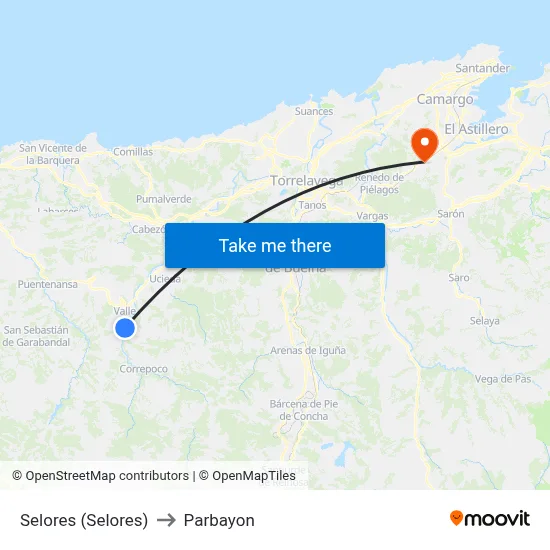 Selores (Selores) to Parbayon map
