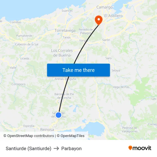 Santiurde (Santiurde) to Parbayon map