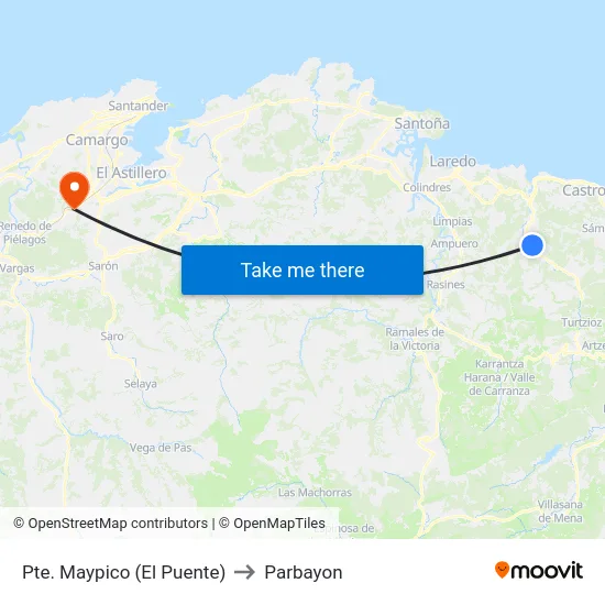 Pte. Maypico (El Puente) to Parbayon map