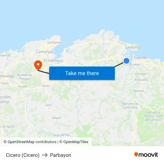 Cicero (Cicero) to Parbayon map