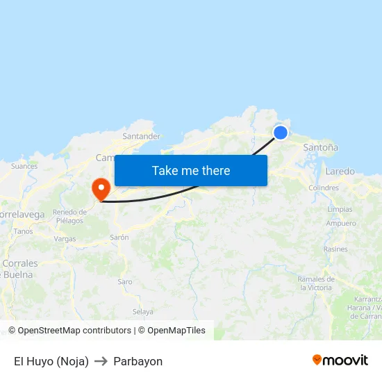 El Huyo (Noja) to Parbayon map