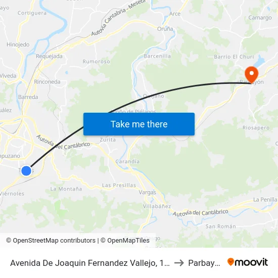 Avenida De Joaquin Fernandez Vallejo, 130 to Parbayon map