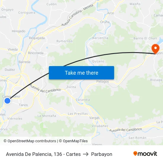 Avenida De Palencia, 136 - Cartes to Parbayon map