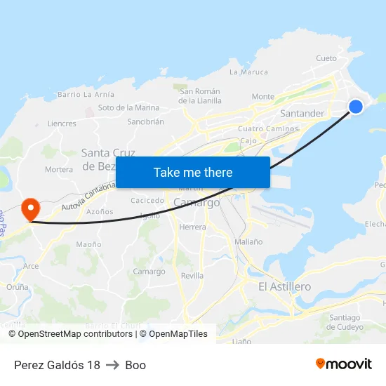Perez Galdós 18 to Boo map