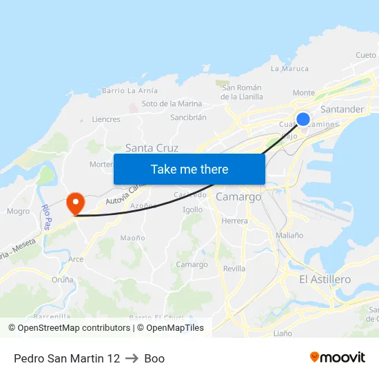 Pedro San Martin 12 to Boo map