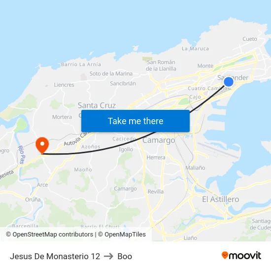 Jesus De Monasterio 12 to Boo map