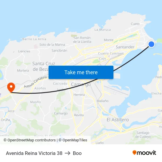 Avenida Reina Victoria 38 to Boo map