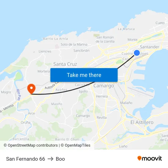 San Fernando 66 to Boo map