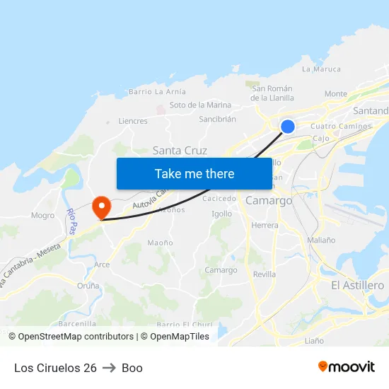 Los Ciruelos 26 to Boo map