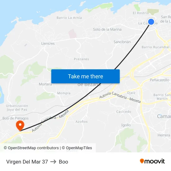 Virgen Del Mar 37 to Boo map