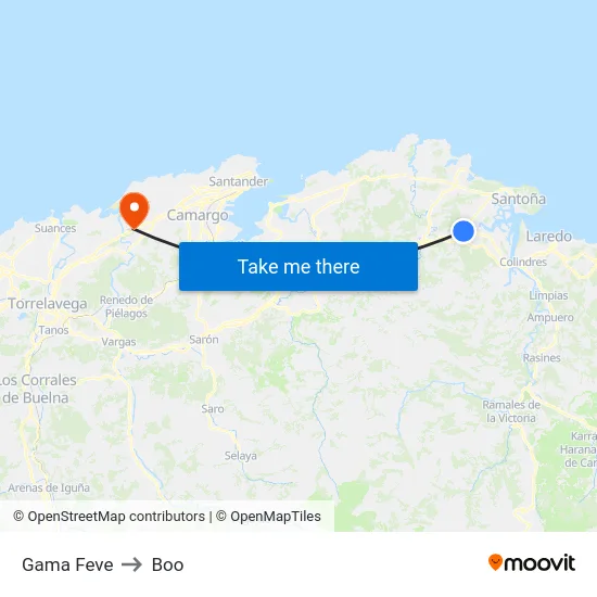 Gama Feve to Boo map