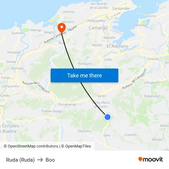 Ruda (Ruda) to Boo map