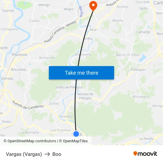 Vargas (Vargas) to Boo map