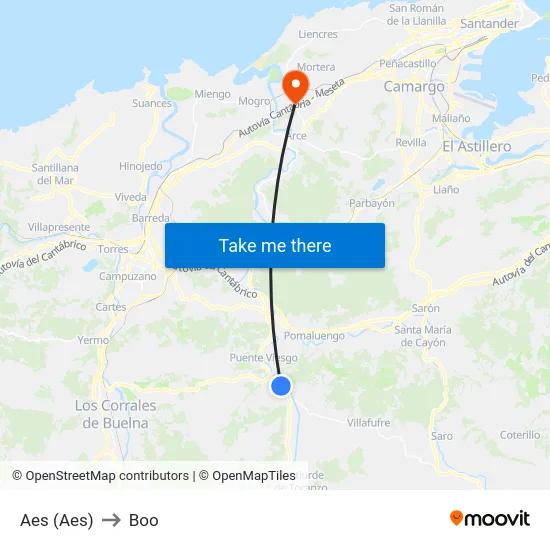 Aes (Aes) to Boo map