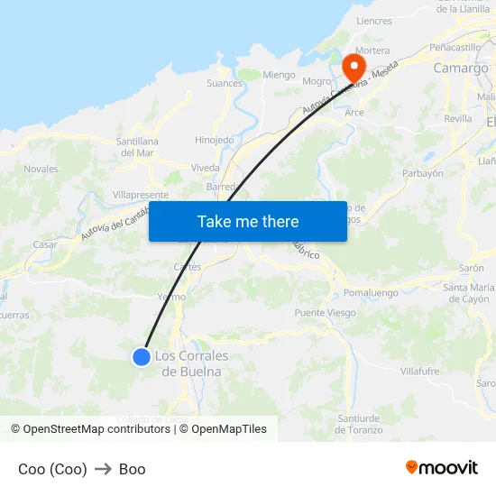 Coo (Coo) to Boo map