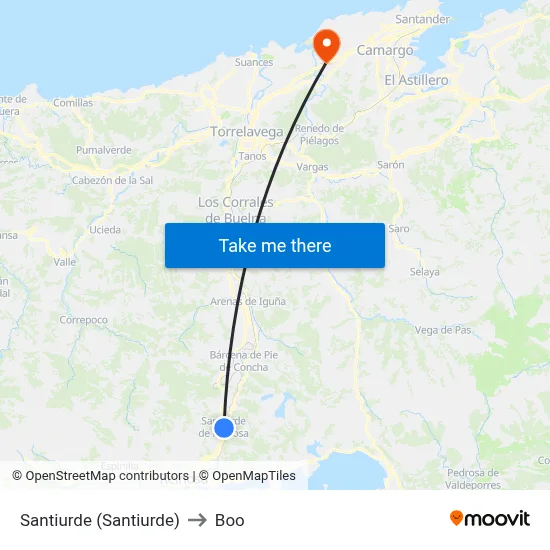 Santiurde (Santiurde) to Boo map