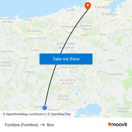 Fontibre (Fontibre) to Boo map