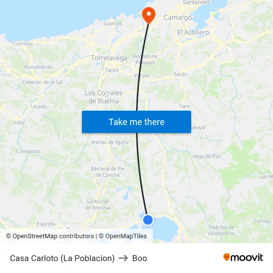 Casa Carloto (La Poblacion) to Boo map