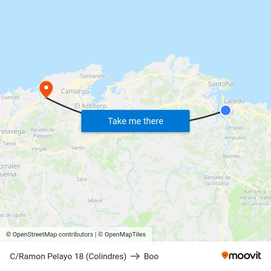 C/Ramon Pelayo 18 (Colindres) to Boo map