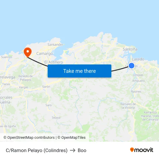 C/Ramon Pelayo (Colindres) to Boo map