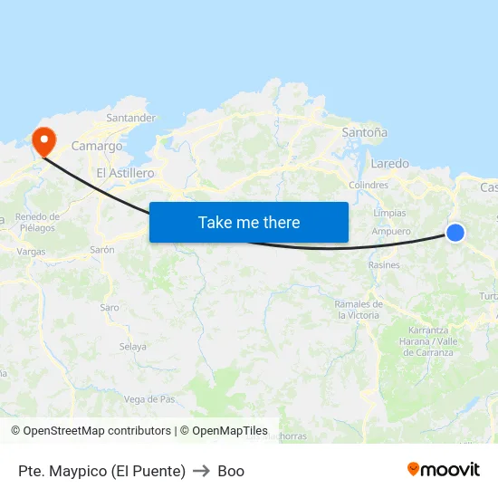 Pte. Maypico (El Puente) to Boo map