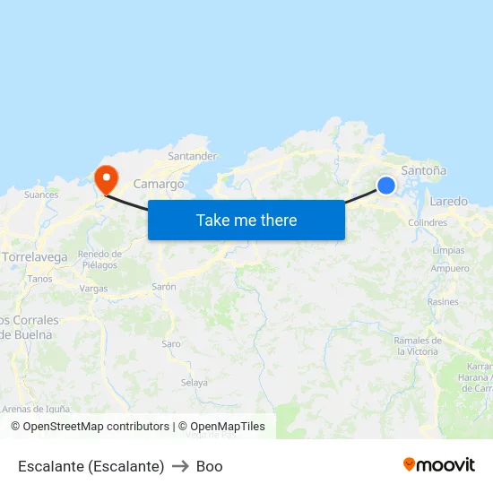 Escalante (Escalante) to Boo map
