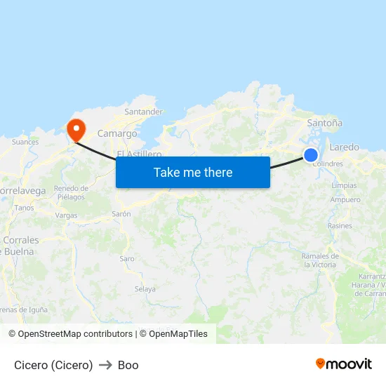 Cicero (Cicero) to Boo map