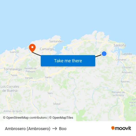 Ambrosero (Ambrosero) to Boo map