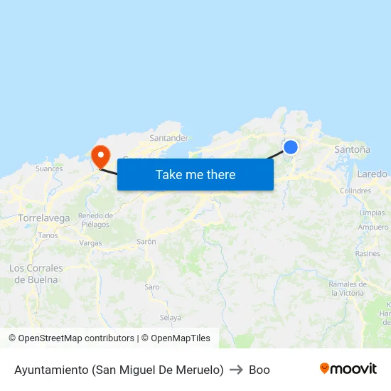 Ayuntamiento (San Miguel De Meruelo) to Boo map