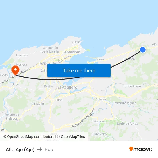 Alto Ajo (Ajo) to Boo map