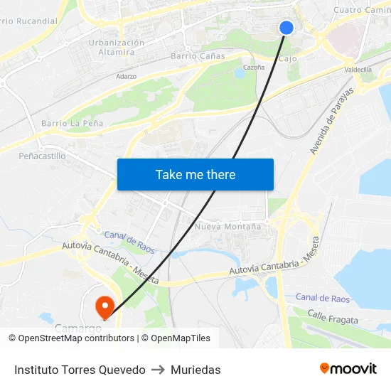 Instituto Torres Quevedo to Muriedas map