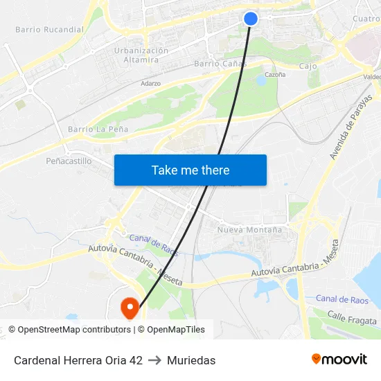 Cardenal Herrera Oria 42 to Muriedas map