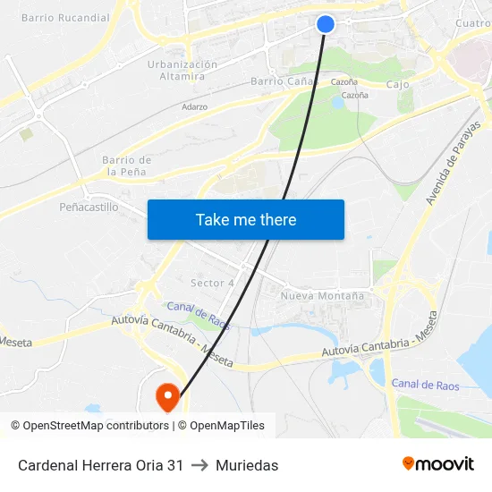 Cardenal Herrera Oria 31 to Muriedas map