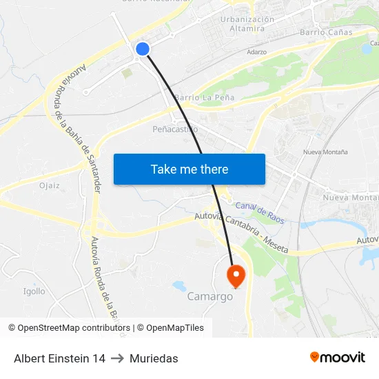 Albert Einstein 14 to Muriedas map