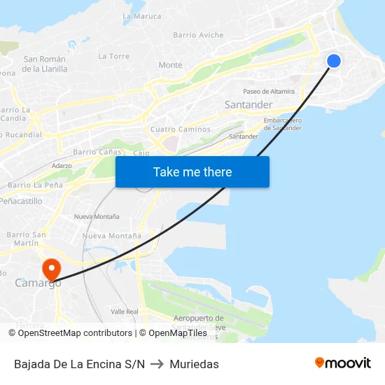 Bajada De La Encina S/N to Muriedas map
