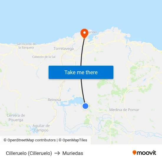 Cilleruelo (Cilleruelo) to Muriedas map