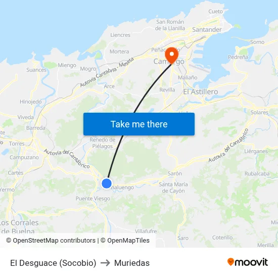 El Desguace (Socobio) to Muriedas map