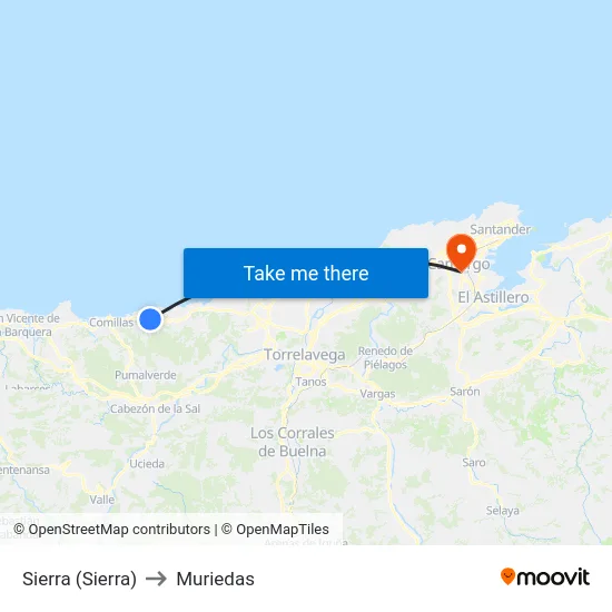 Sierra (Sierra) to Muriedas map