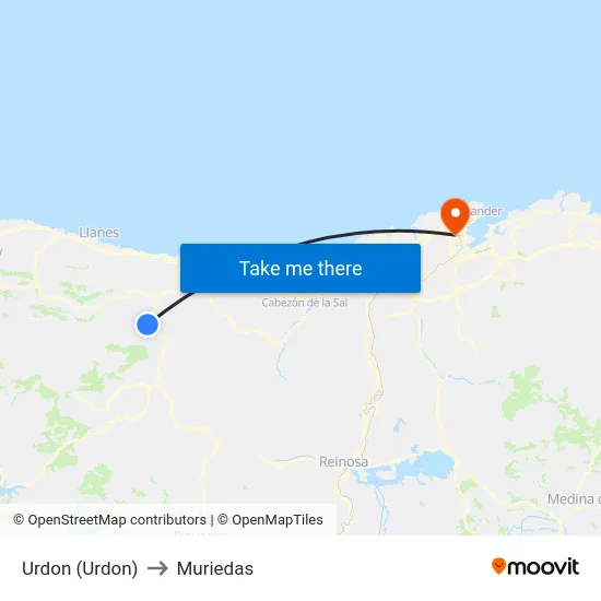 Urdon (Urdon) to Muriedas map