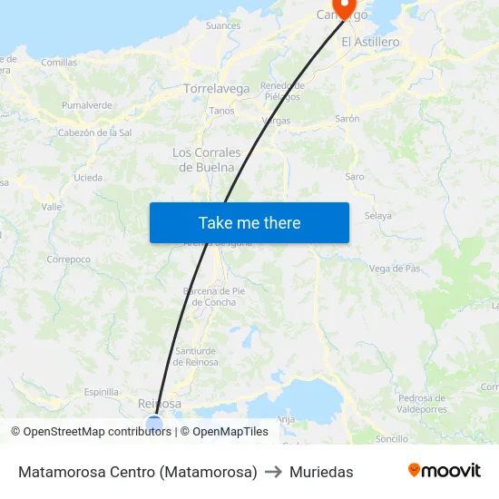 Matamorosa Centro (Matamorosa) to Muriedas map