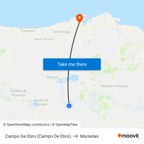 Campo De Ebro (Campo De Ebro) to Muriedas map