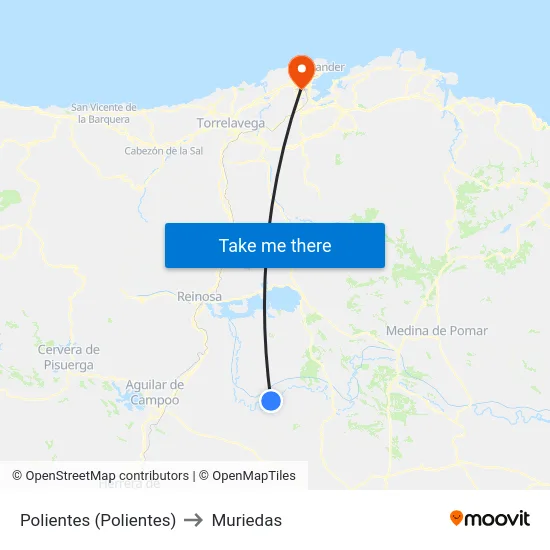 Polientes (Polientes) to Muriedas map