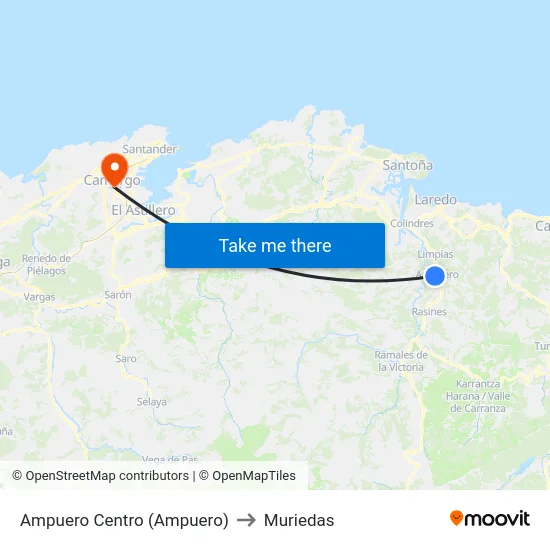Ampuero Centro (Ampuero) to Muriedas map