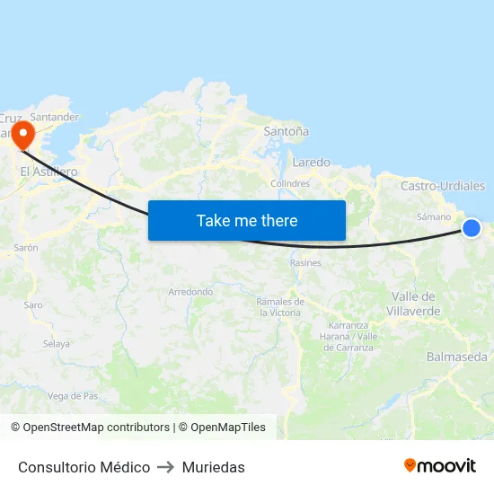 Consultorio Médico to Muriedas map