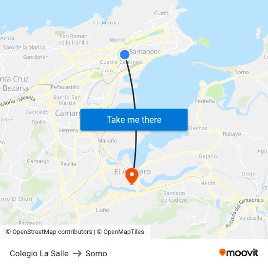 Colegio La Salle to Somo map