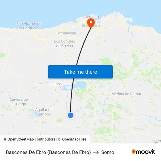 Bascones De Ebro (Bascones De Ebro) to Somo map
