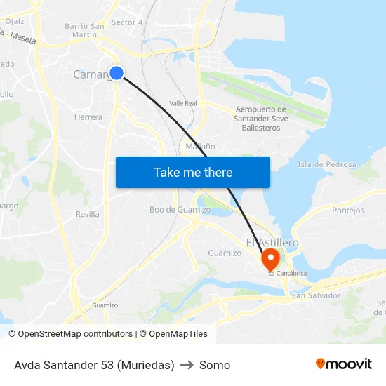 Avda Santander 53 (Muriedas) to Somo map