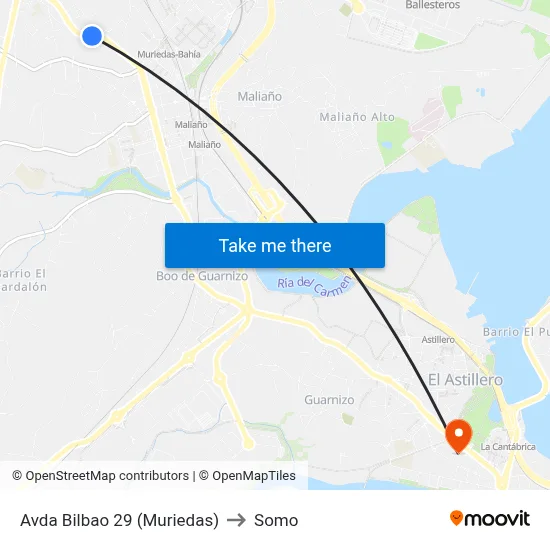 Avda Bilbao 29 (Muriedas) to Somo map
